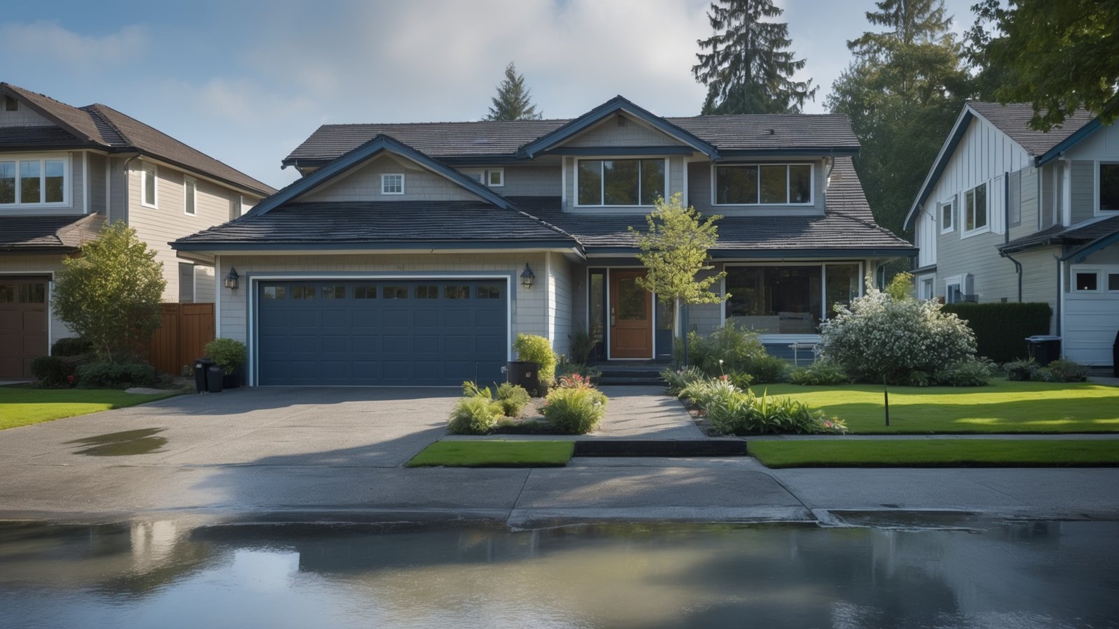 professional cleaning technician soft washing home exterior siding